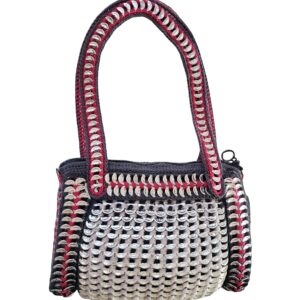 SAC CAPSULES "GINA" Beige/Noir/Cerise